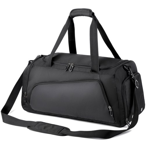 Sporttas Droog en nat gescheiden - Ruim 40L - met schoenmaak - Waterdicht - Schoudertas - Fitness tas - Bagage tas - Zwart