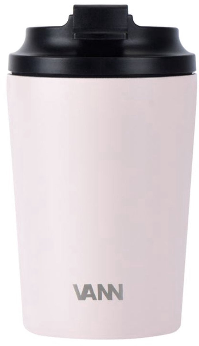 VANN® RVS Koffiebeker to go 220ml - Theebeker - Thermosbeker met deksel - Past onder de koffiemachine - Pastel