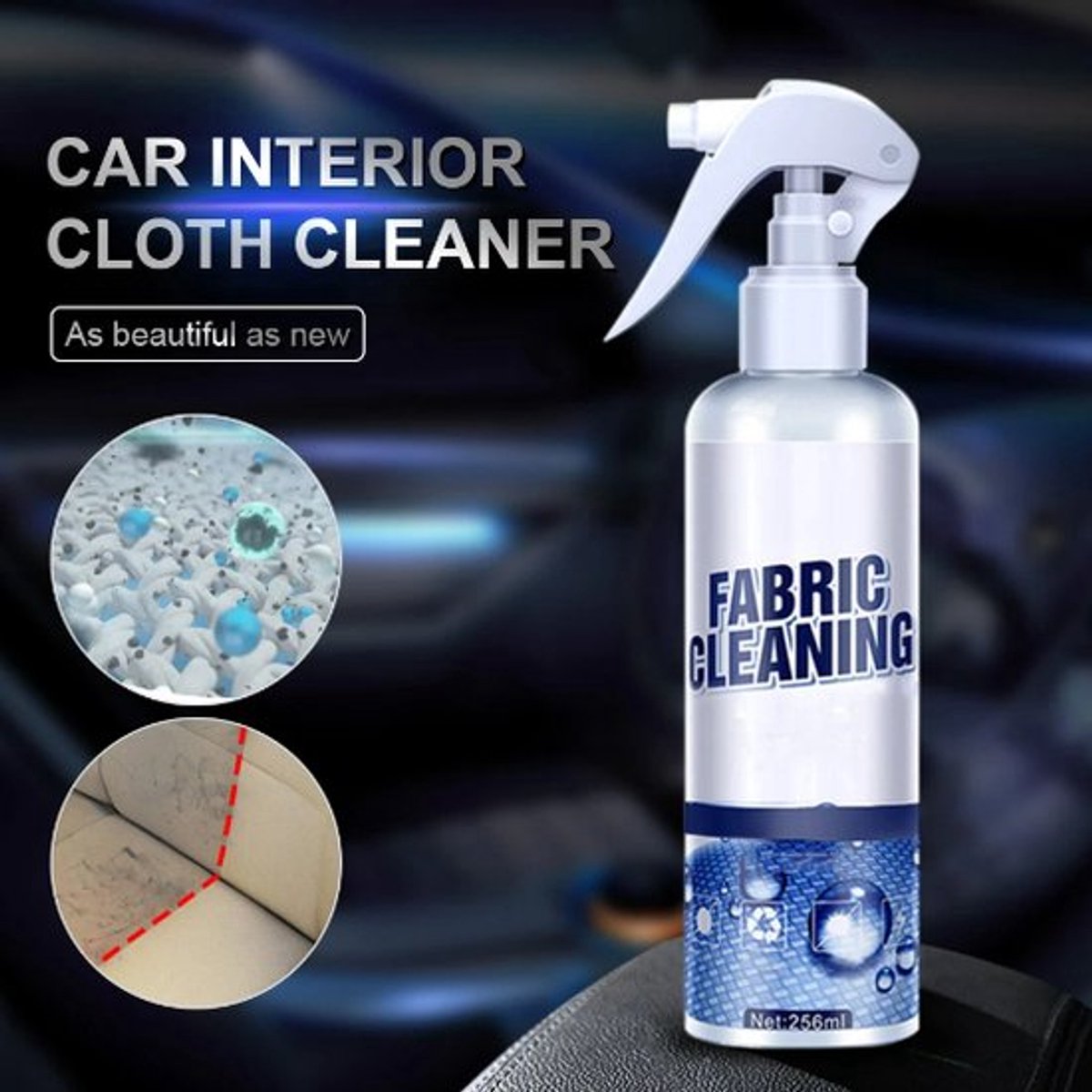 TLVX Auto Fabrieksnieuw Interieur Reiniger 100ml / Bekleding reiniger / Stof reinigen / Stoel reinigen / dakhemel reinigen / Leer reinigen / Vlekken verwijderen / Auto Interieur reiniger / Auto stoel schoonmaken / Vlekken bank verwijderen