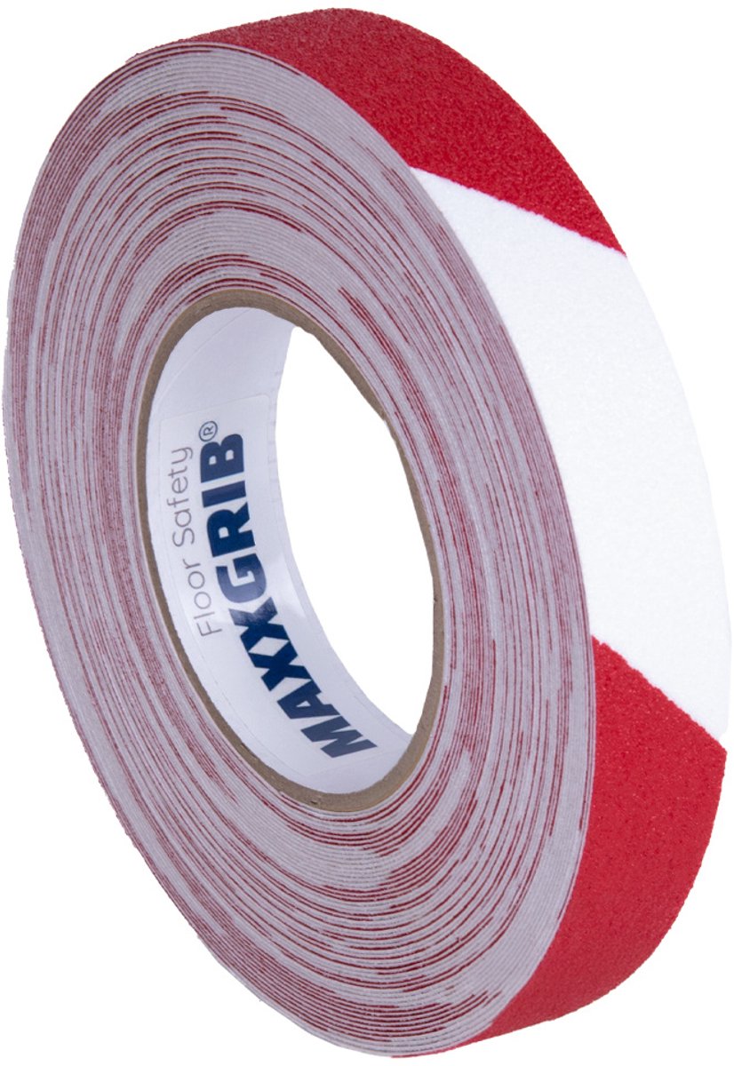 Maxxgrib Anti-slip tape 25mm x 18,3m Rood/wit