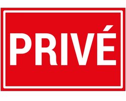 Privé sticker | 30 x 20 cm