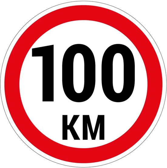 100 km sticker - 30 cm | bol