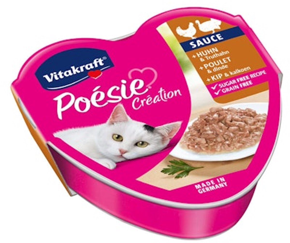 Vitakraft Poésie Kip & Kalkoen in Saus - 15 x 85 g