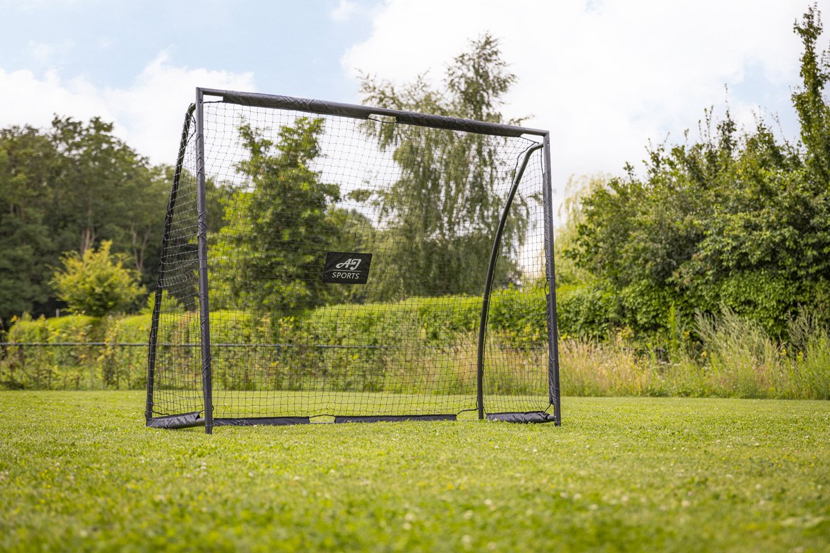 AJ-Sports Voetbaldoel met Doelwand - 220x170x90cm - Voetbalgoal - Goals - Voetbaltraining - Stalen buizen - 4 Schietgaten - Snelle Montage -Zwart — afbeelding 11
