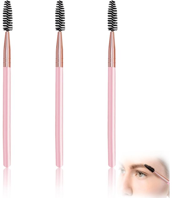 TOVBMUP 3-delige wenkbrauwborstelset - Wenkbrauwborstel - Wimperborstel - Draagbaar - Voor het kammen van wimpers - Geschikt voor het vormen en definiëren van wenkbrauwen