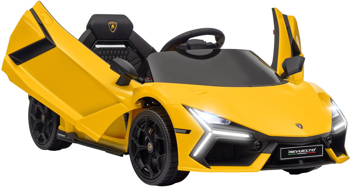 AIYAPLAY - Elektrische kinderauto - 105x60x40cm - Kunststof - Geel