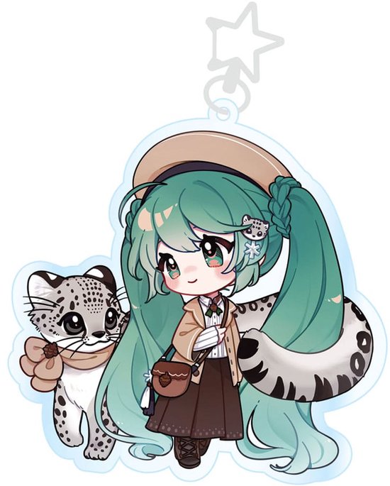 POPbuddies Hatsune Miku Acrylic Keychain Kawaii Winter Time Keyrings