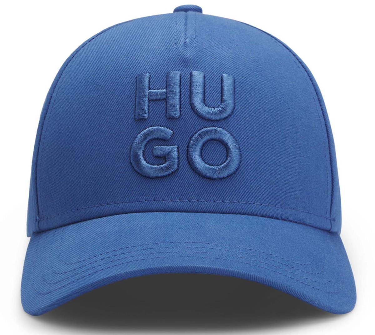 HUGO cap Jude-Stacked Cap Medium Blue blauw