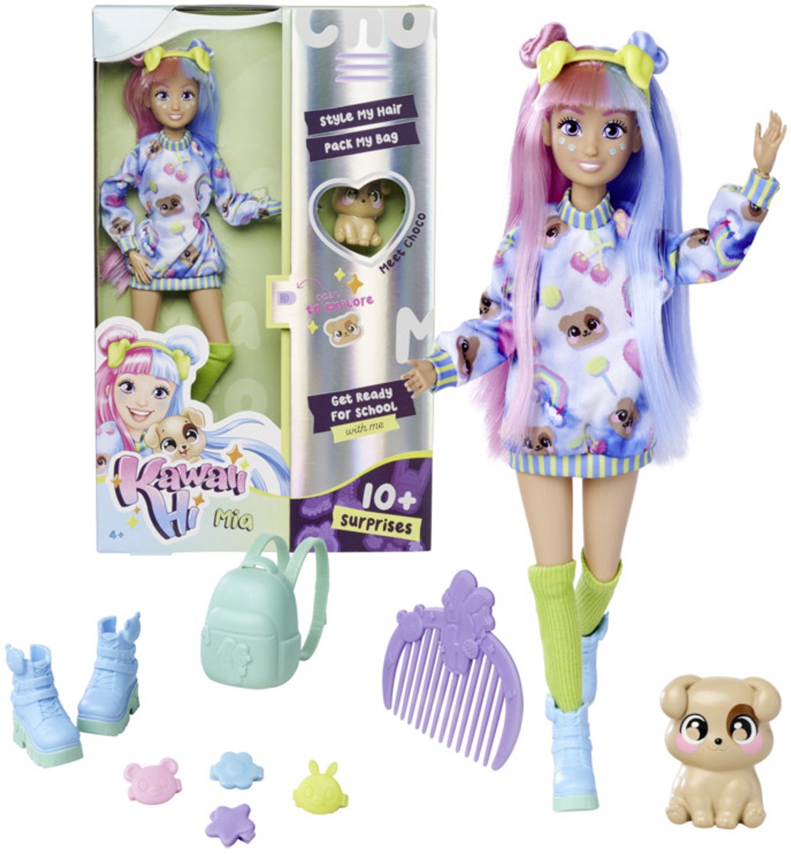Majorette - Modepop Kawai Hi Mia - accessoires en dier inbegrepen
