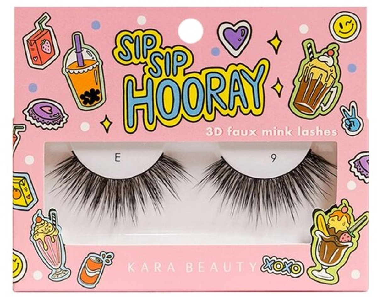 Kara Beauty - Sip Sip Hooray - ES009 - 3D Faux Mink Lashes - Nepwimpers - VEGAN