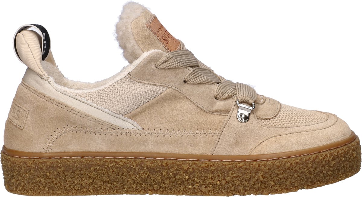 Shabbies Amsterdam - Chewy Unna Sneaker Suède Zand - Maat 40