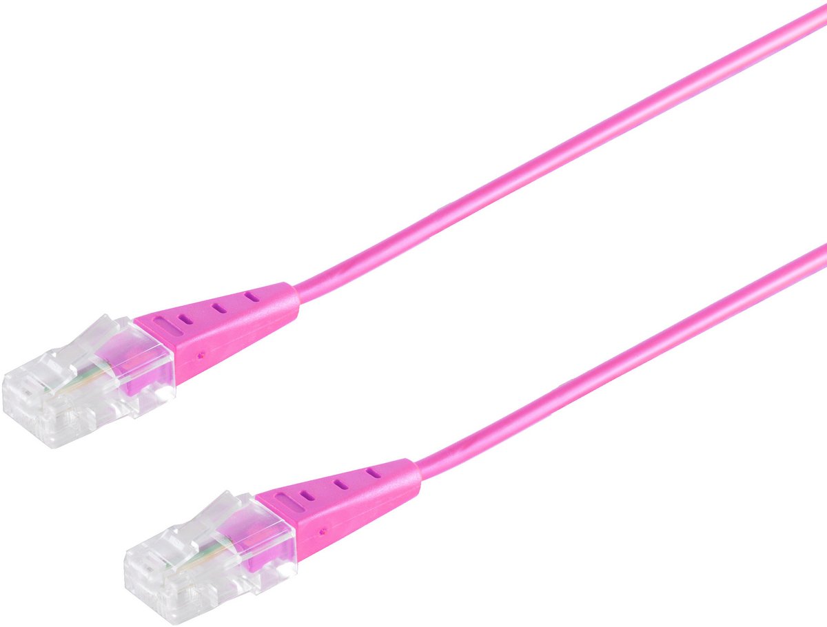 RJ45 Stecker/RJ45 Stecker Rund 4-adrig magenta 3m