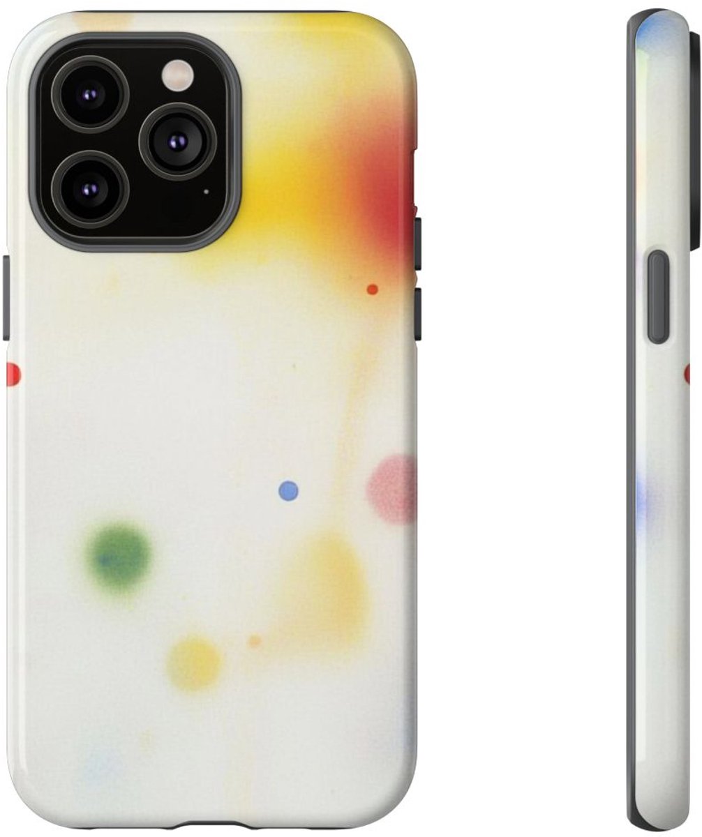 Kleurrijke Abstracte Vervage Stippen – Telefoonhoesje Geschikt voor iPhone 14 Pro Max