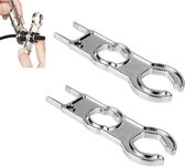 2 stuks - Solarsleutel, MC4-sleutel, Solarsleutel voor zonnepaneelkabels (zilver)12 cm