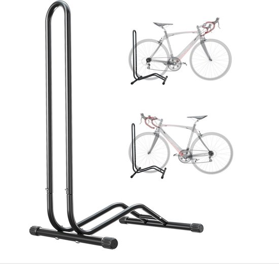Foto: Universeel display fietsenrek fietsstandaard opbergrek geschikt voor 1 fiets staande fietsen houder