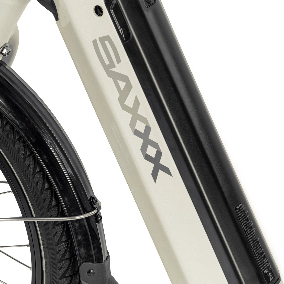 SAXXX Foldi Comfort - Elektrische Fiets - 95% Vooraf Geassembleerd Vouwfiets - 410Wh uitneembare accu - 80 km Actieradius - Shimano Nexus 7-versnellingssysteem - Achterwielmotor 250W - 20 x 2.3" CST - Mechanische schijfrem - Wit thumbnail 4