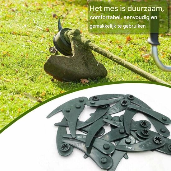 EXCITAT Grasmaaier messen - Geschikt voor vervangingsmesset voor Bosch bosmaaier Durablade Art 23-18 LI Art 26-18 LI - Groen - 24-delige van EXCITAT — afbeelding 3