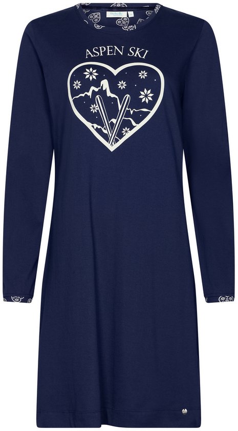 Rebelle - Nachthemd - Aspen Ski - Katoen - Blauw - Maat 40