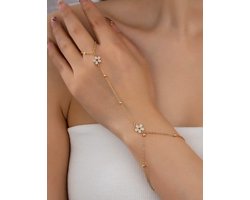 Handsieraad - handketting - statement armband - all Around Bracelet - all over bracelet - mystic armband - gecombineerde armband - bracelets - iconic - armband - armband dames - forever connected armbanden - handchain - hand chain