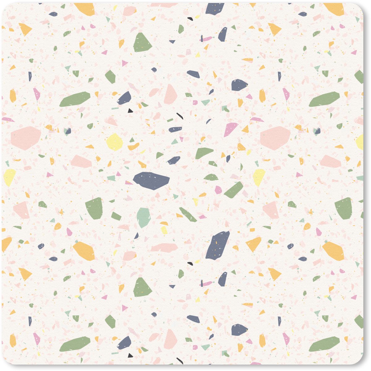 Muismat 20x20 cm - Mousepad Terrazzo - Patroon - Kleurrijk - Festival - Muismatten
