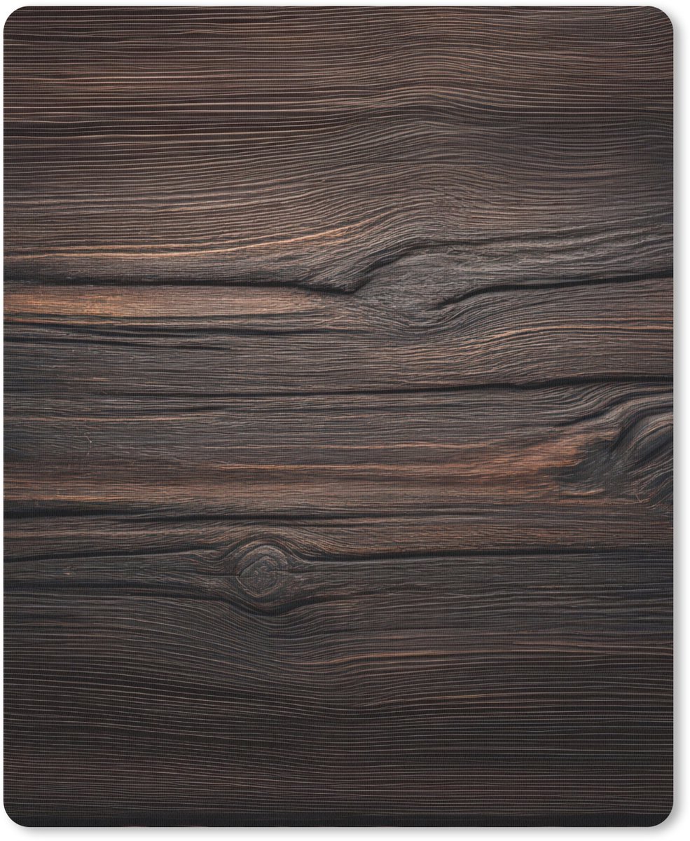 Muismat 19x23 cm - Mousepad Hout - Grillige nerven - Muismatten