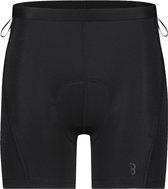 Zwart fietsbroekje met zeem, elastische tailleband en koordjes. Logo '3' op linker dij.