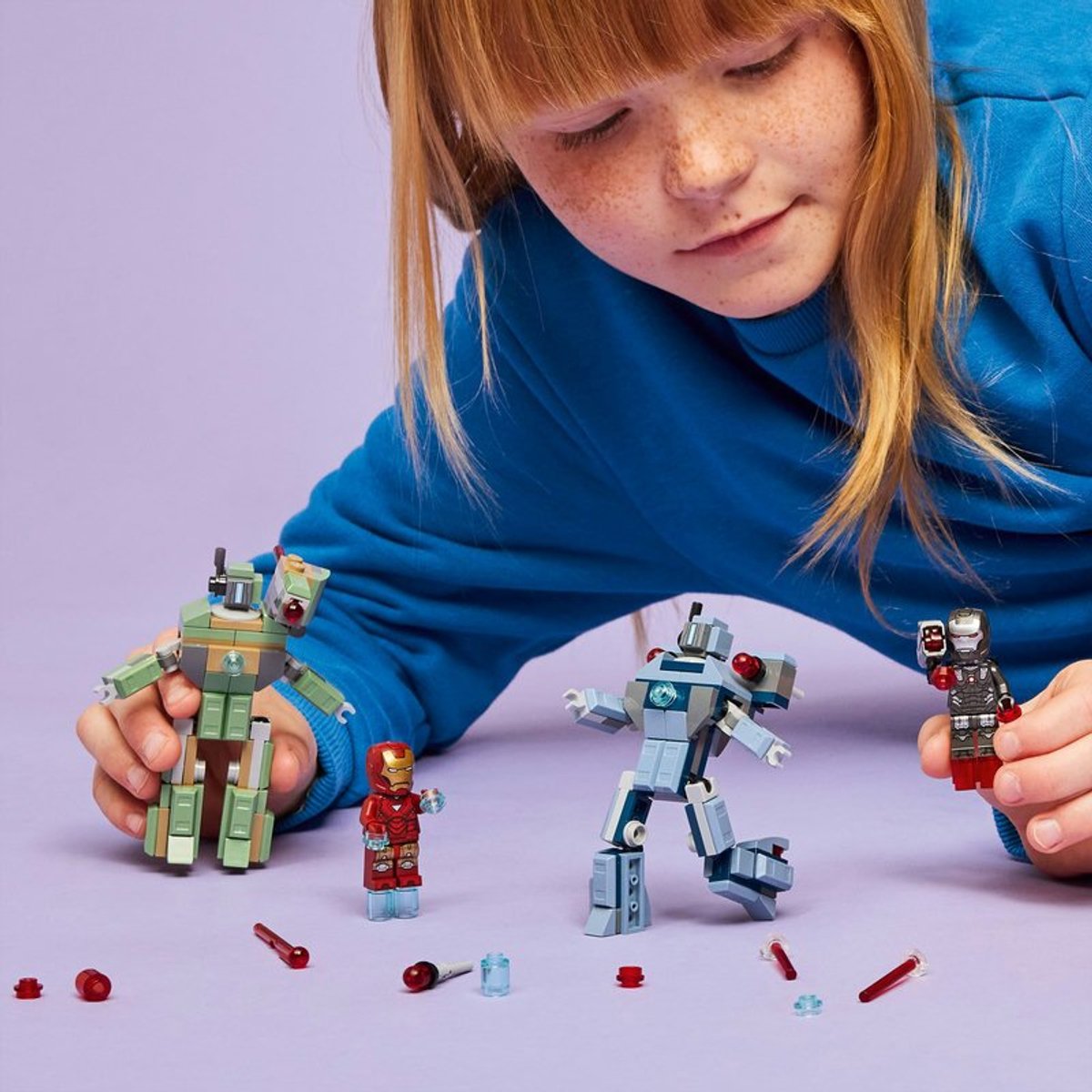 LEGO Marvel Iron Man vs. Hammer Drones: 204-delige bouwset met minifiguren thumbnail 4