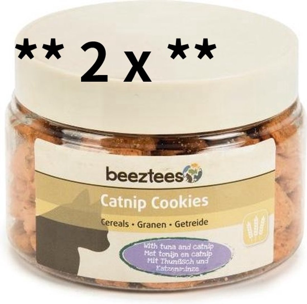 ** 2 X ** beeztees kattensnack - catnip met tonijn - 55 gr - lekker en gezond - = 110 gr