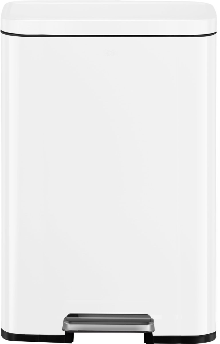 EKO - Madison Pedaalemmer 50 liter - Stainless Steel Plastic - mat wit - Prullenbak