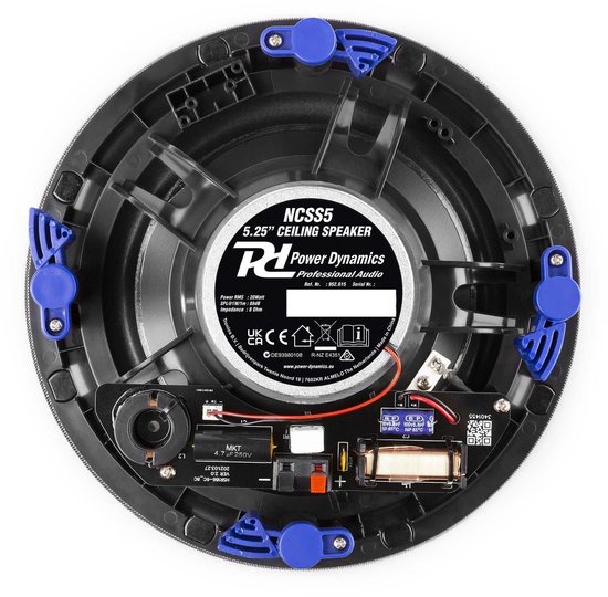 Geluidsinstallatie met Bluetooth - Power Dynamics - PV240BT versterker met 8x NCSP5 plafond speaker van Power Dynamics — afbeelding 5