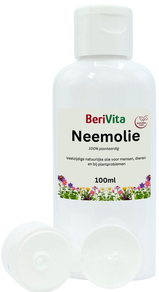 Neemolie 100ml Puur - Koudgeperste en Onbewerkte Neem olie van Azadirachta indica zaden voor Mens, Dier & Plant