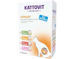 Kattovit - Feline Diet Pouch Urinary Multipack 12x85g (verpakking van 5) - 4 smaken in een verpakking van 5