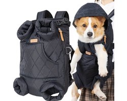 Dutchers DogLemi® Verstelbare Gewatteerde Huisdierdrager Rugzak – 7 tot 20KG - Middel maat M Hondenrugzak - Honden Draagzak - Honden & Katten Draagtas - Rugtas Hond & Kat - Reismand - Comfortabel & Veilig Reizen met Jouw Hond of Kat