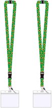 Zonnebloem Sleutelkoord met Kaarthouder – 2 Stuks – Lanyard met Pasjeshouder – Duurzaam & Comfortabel – Voor ID-kaart, Sleutels & Badge