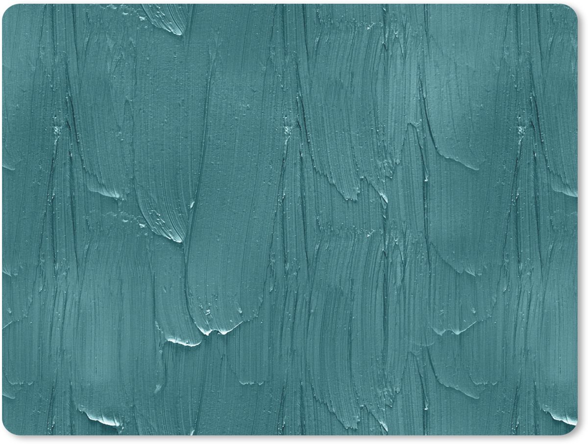 Muismat 23x19 cm - Mousepad Verf - Turquoise - Abstract - Muismatten