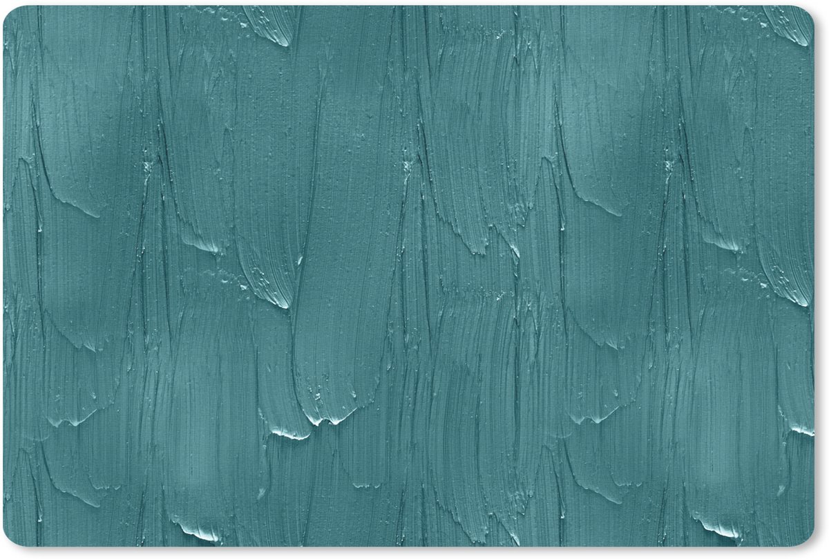 Muismat 27x18 cm - Mousepad Verf - Turquoise - Abstract - Muismatten