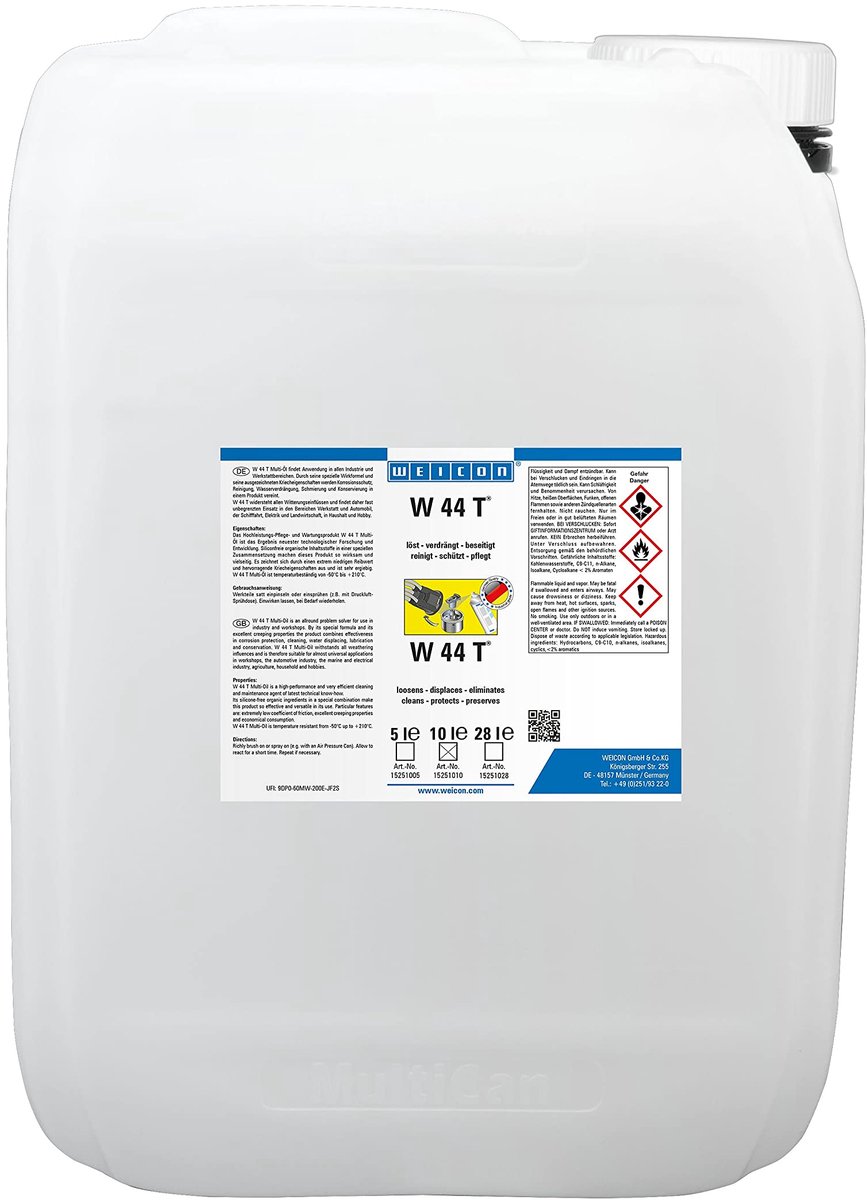 WEICON W 44 T® 10 L – Multifunctionele Olie – Voor Auto en Onderhoud