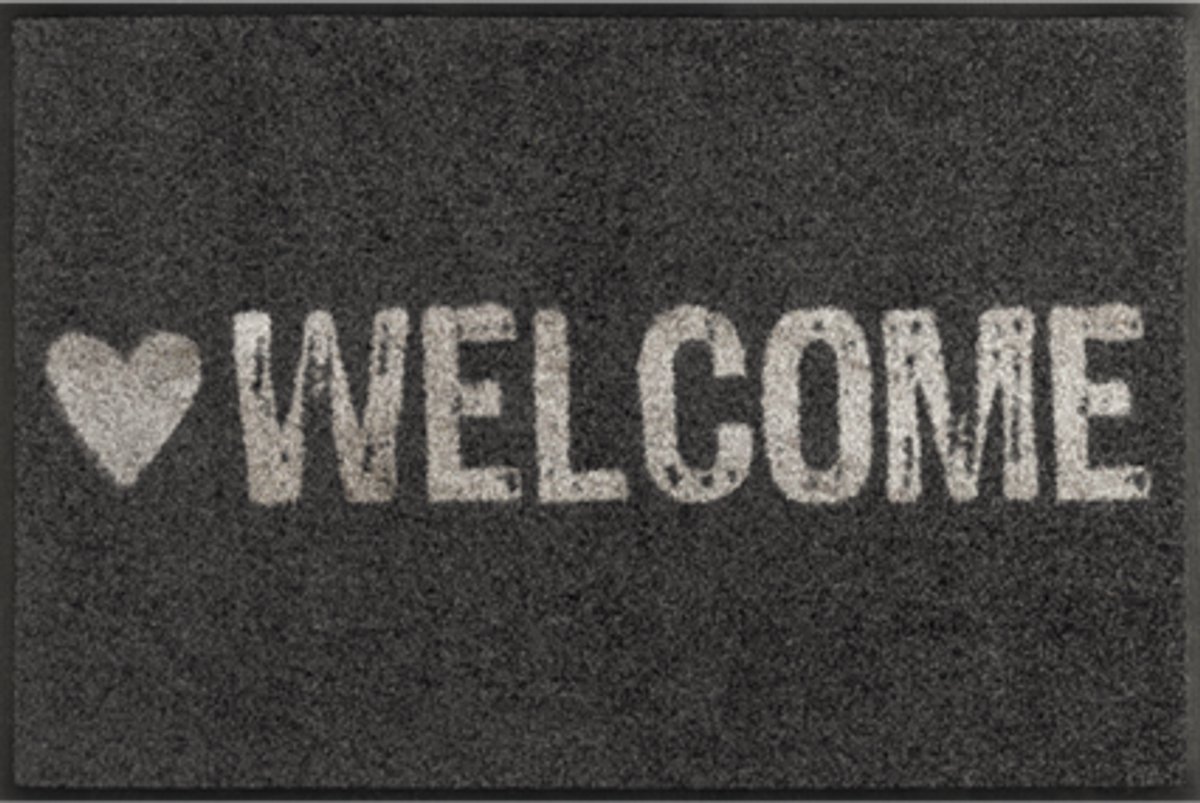 Kleen-Tex Wash+Dry Design Wasbare Deurmat - Loper - Warmly Welcome - 50 x 75cm