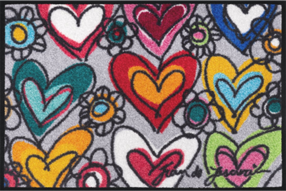 Kleen-Tex With Love, all things are possible- Kleen-Tex - 50 x 75 cm grijs
