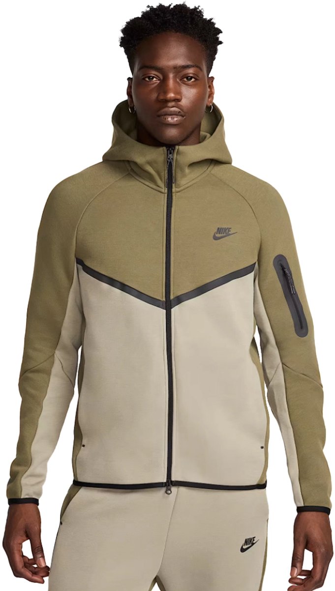 Nike tech fleece full-zip hoodie in de kleur . Groen