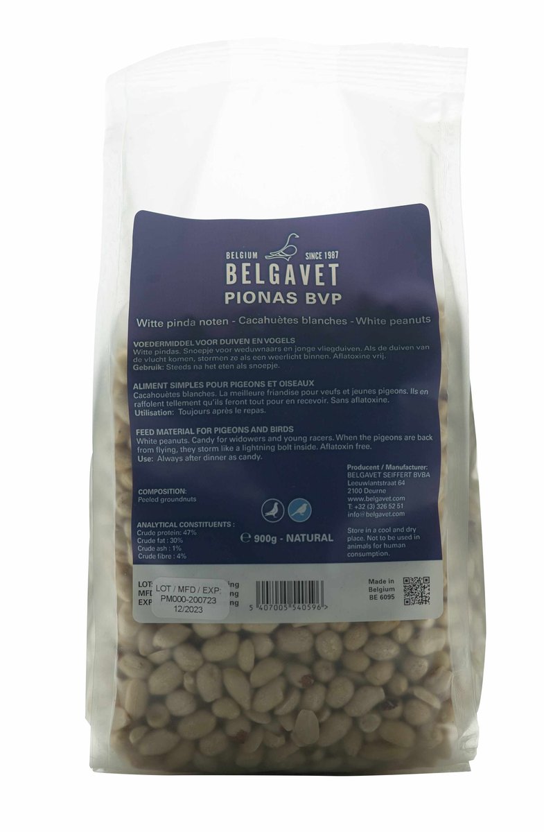 Belgavet Pionas BVP 900g - pinda's voor postduiven