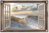 Plage - Dunes, Bleu, Beige