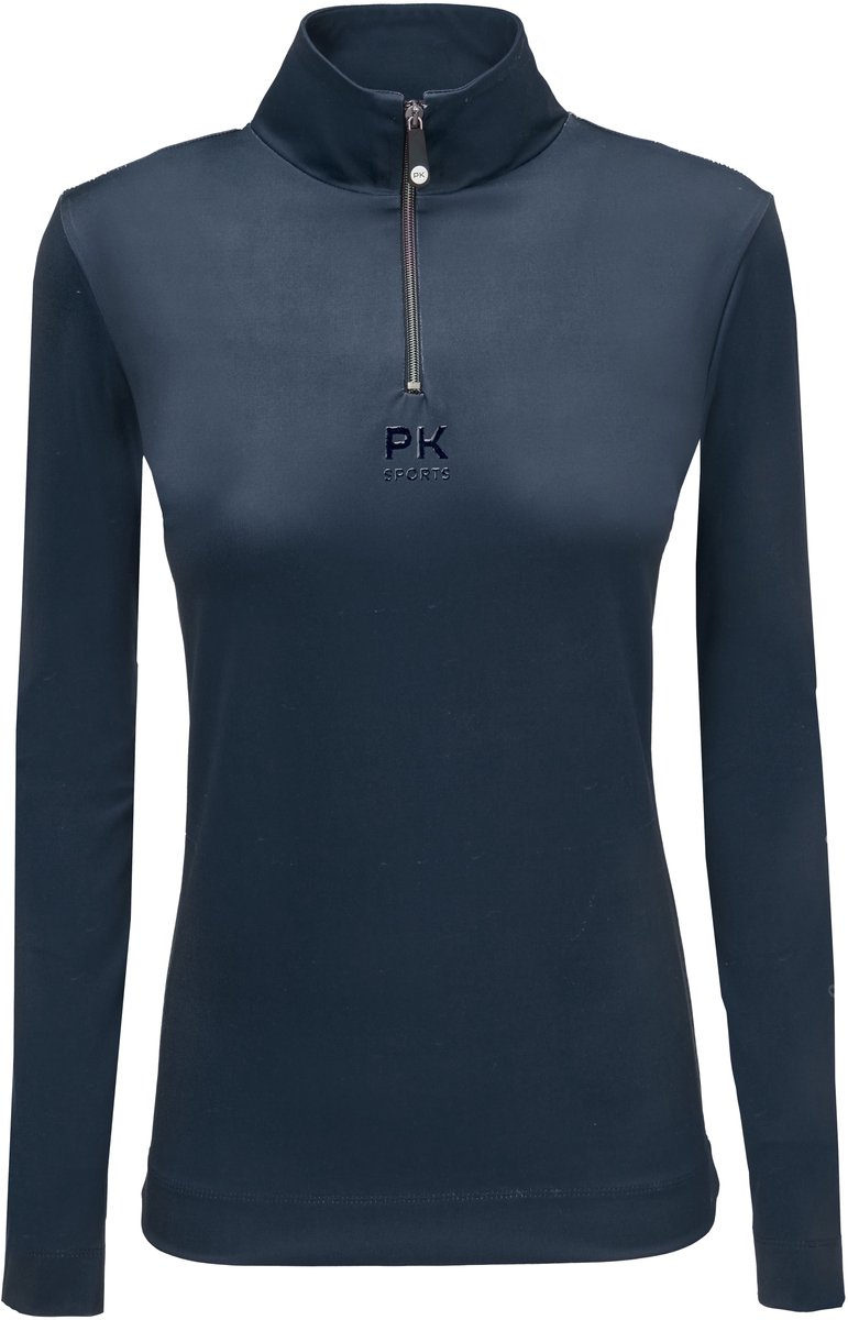 PK International Performance Shirt Lange mouwen Ritsje Sneldrogend Ademend Vacco Ebony Donkerblauw /42