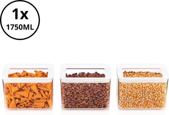 Emhouse | Pot de conservation | 1,75 l | Rectangulaire | Couvercle hermétique Witte