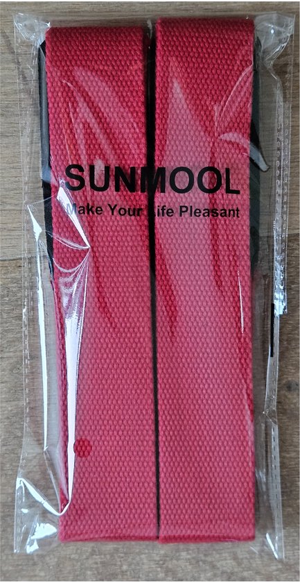 Sangles de dynamophilie - Sangles de soulevé de terre - Sangles de levage de Protection du poignet - Sangles de levage pour le fitness - 2 Pièces - Rouge