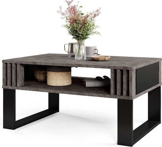solaround Acryl Salontafel voor Woonkamer Clear Rechthoek Lucite Tafel met Open Opslag Plank (Roze