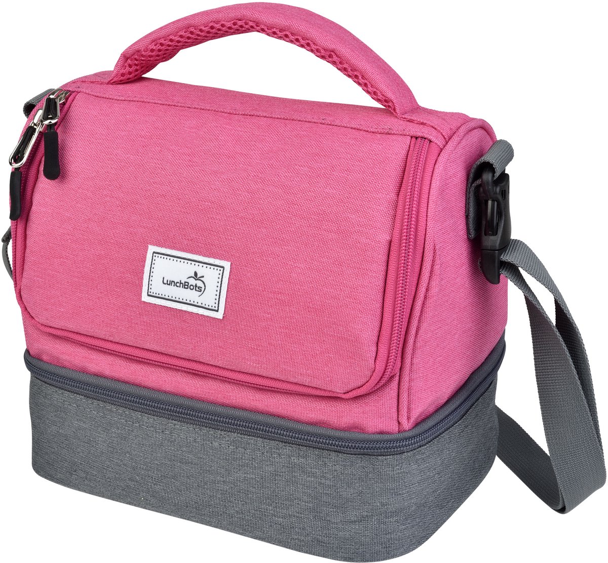 LunchBots - Geïsoleerde Duplex Lunchtas - Roze
