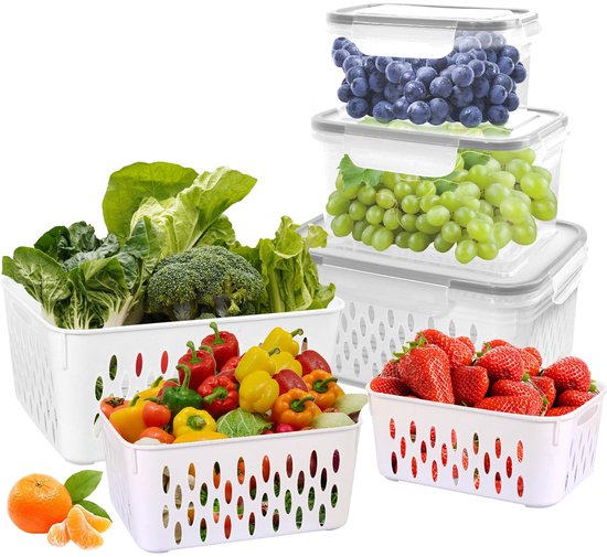 Bops 6 8 9 Inch 1/3 Compartiment Voedselcontainers Plastic Bakjes Met Deksels We
