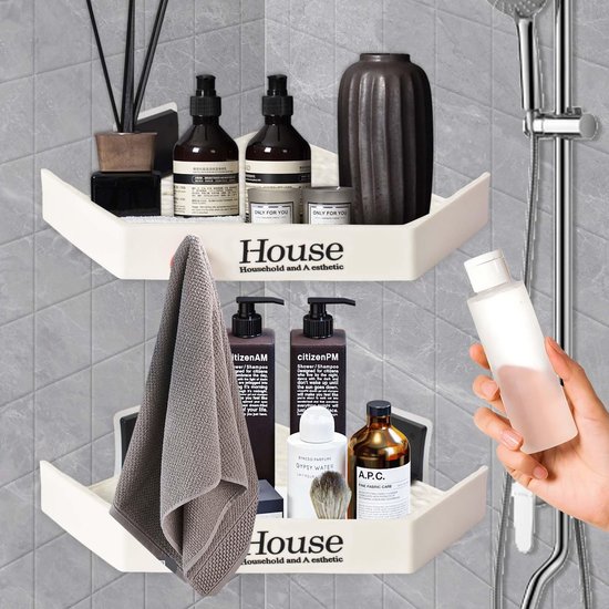 Skelang Corner Shower Shelves, Pack of 2, Bathroom Shelf