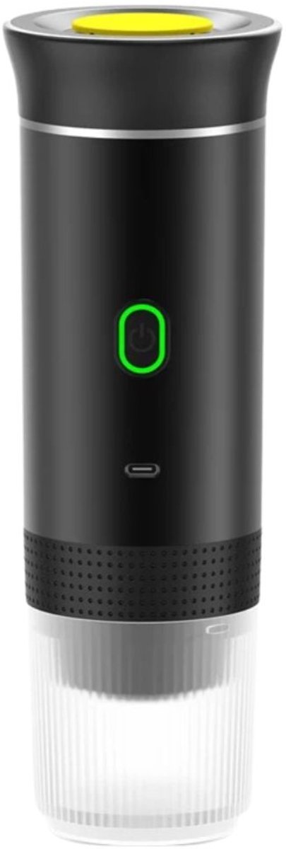 Draagbare Espressomachine – Capsule & Gemalen Koffie – Draadloos & USB Oplaadbaar – 20 Bar Druk – Koffie overal – Automatische Koffiemachine – Makkelijk Koffie – Zelf Verwarmend – Mini Koffiezetapparaat voor Reizen, Auto & Camping – Zwart